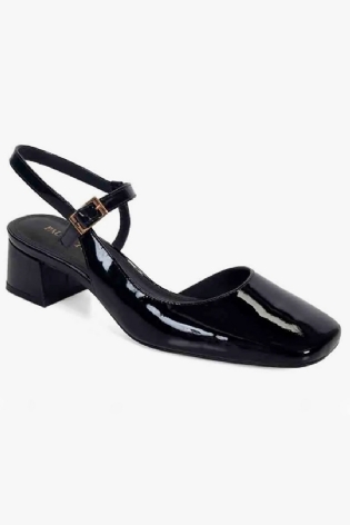 SCARPIN BONECA ITÁLIA BAIXO PRETO PAULA TORRES