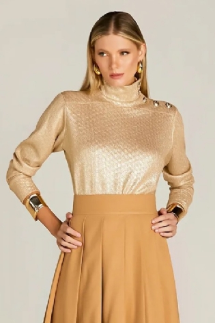 BLUSA GOLA ALTA ANNE FERNANDES