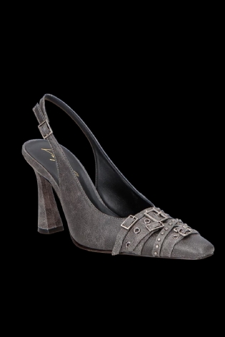 SCARPIN SLINGBACK DE SALTO ALTO PRETO