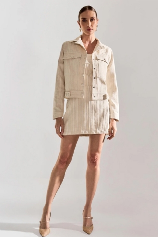 JAQUETA JEANS LISTRADA LOFT747