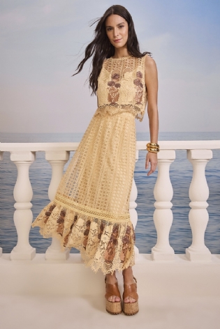 CONJUNTO TELA FLORES SKAZI