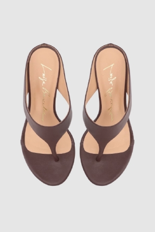 MULE EM COURO COM SALTO MÉDIO TAÇA LUIZA BARCELOS